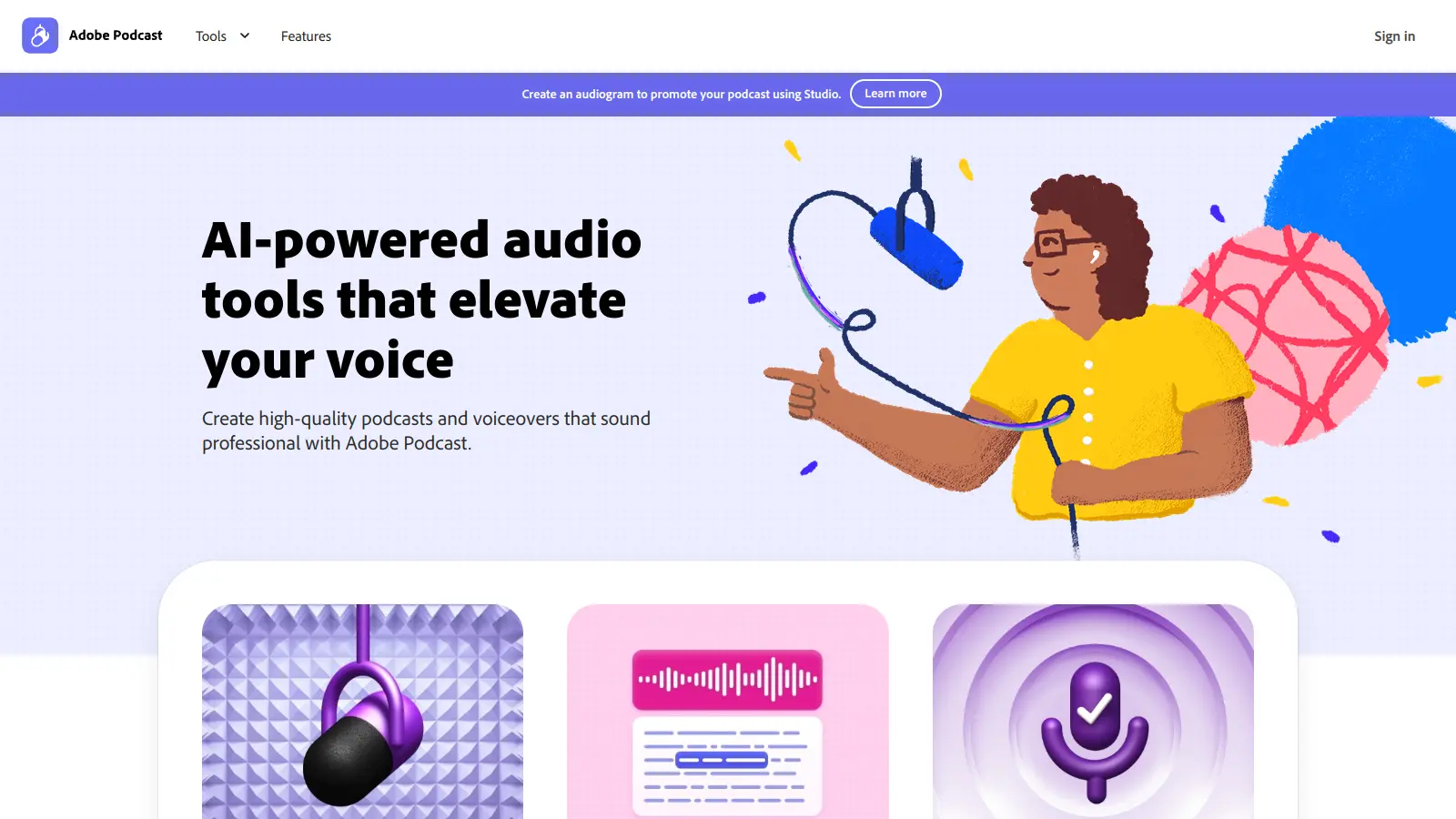 Adobe Podcast screenshot