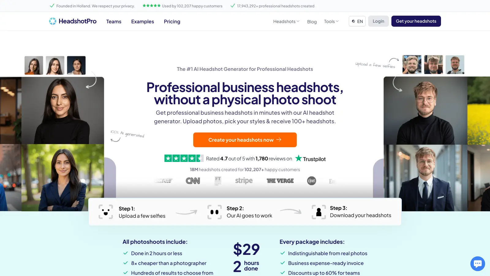 HeadshotPro screenshot