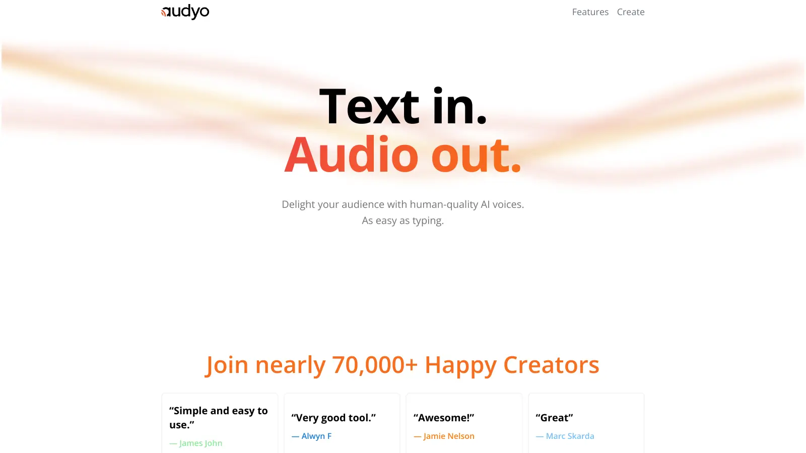Audyo screenshot