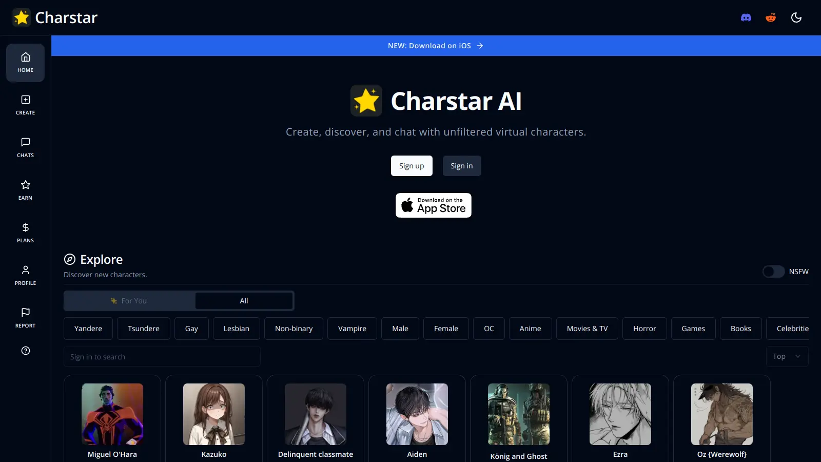 Charstar screenshot