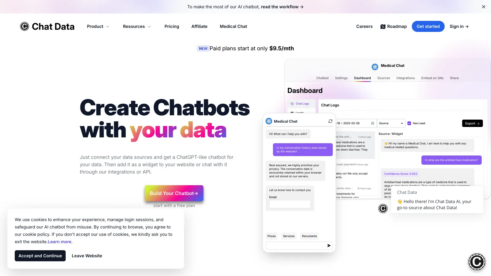 Chat Data screenshot