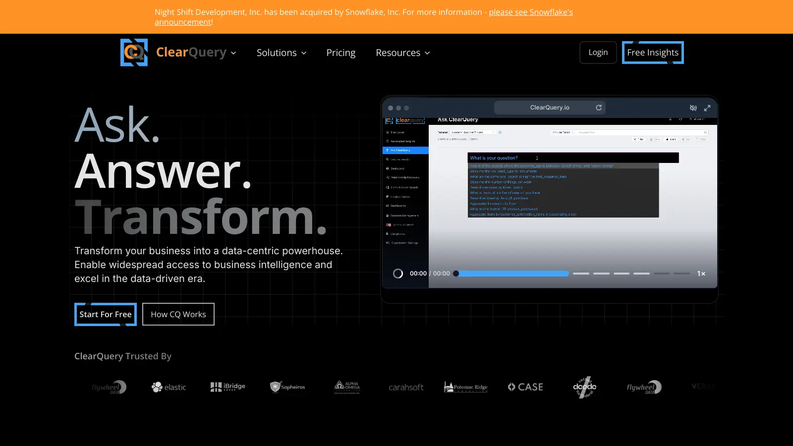 ClearQuery screenshot