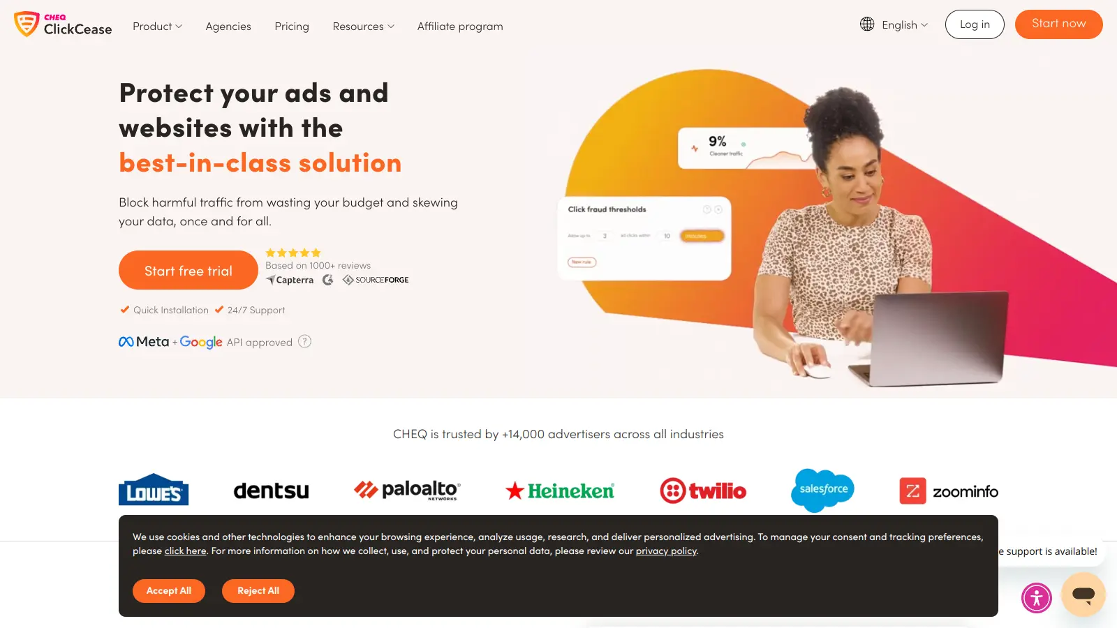 ClickCease screenshot