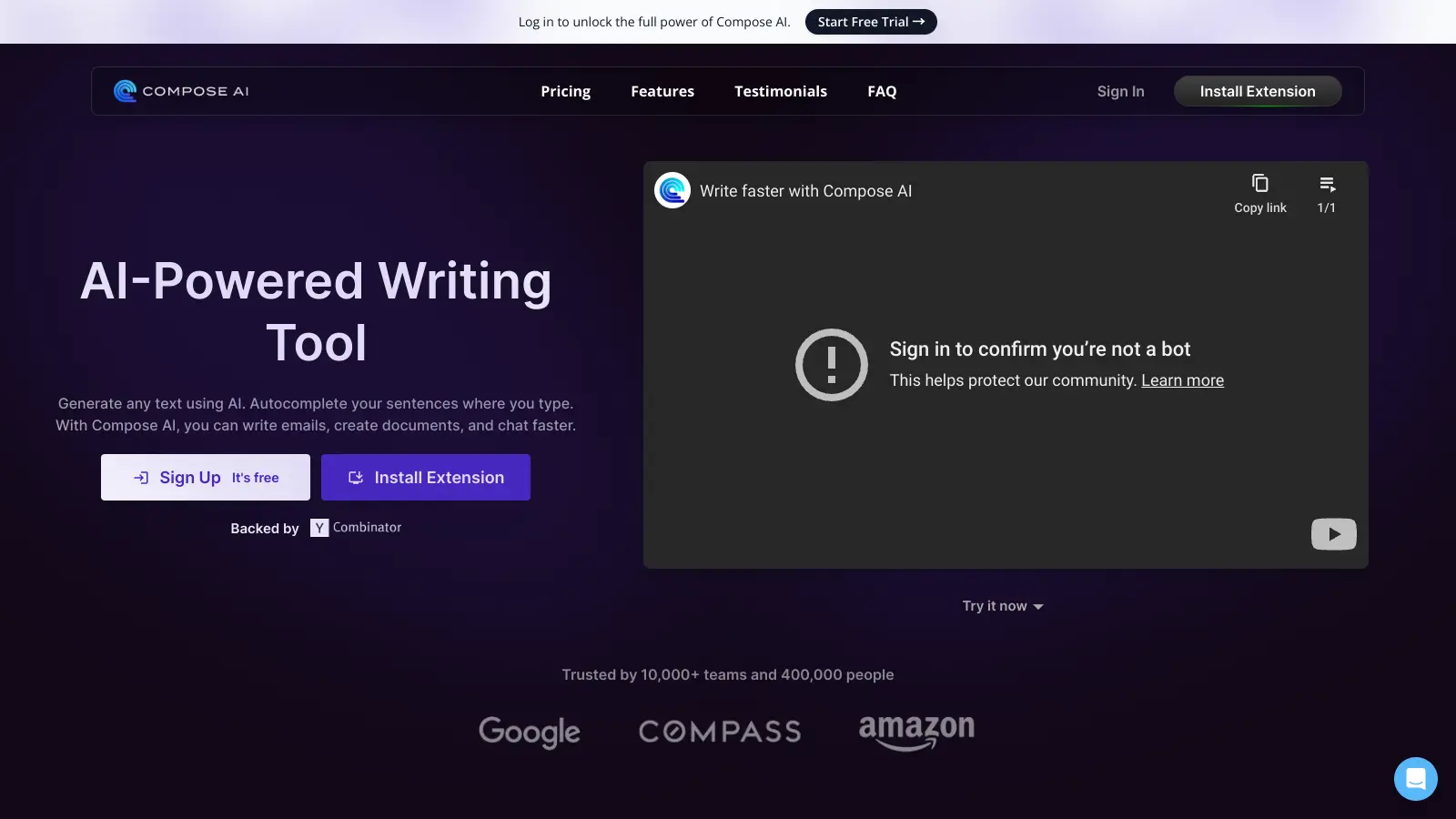 Compose AI screenshot