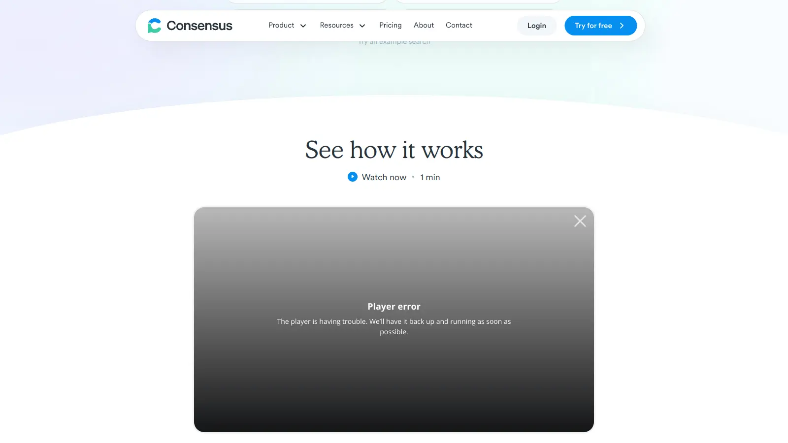 Consensus screenshot