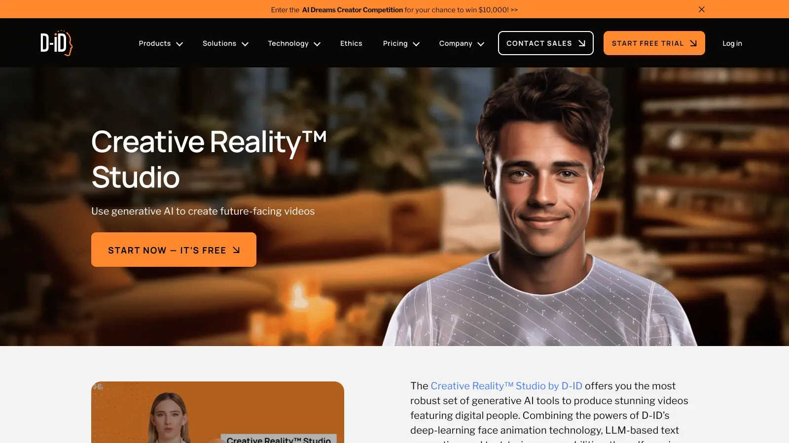 D-ID Creative Reality Studio screenshot