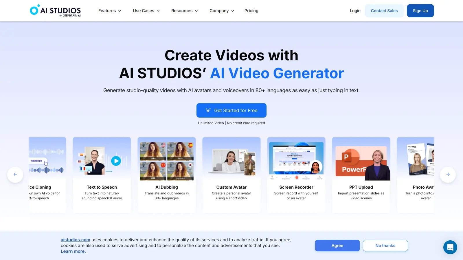 DeepBrain AI screenshot