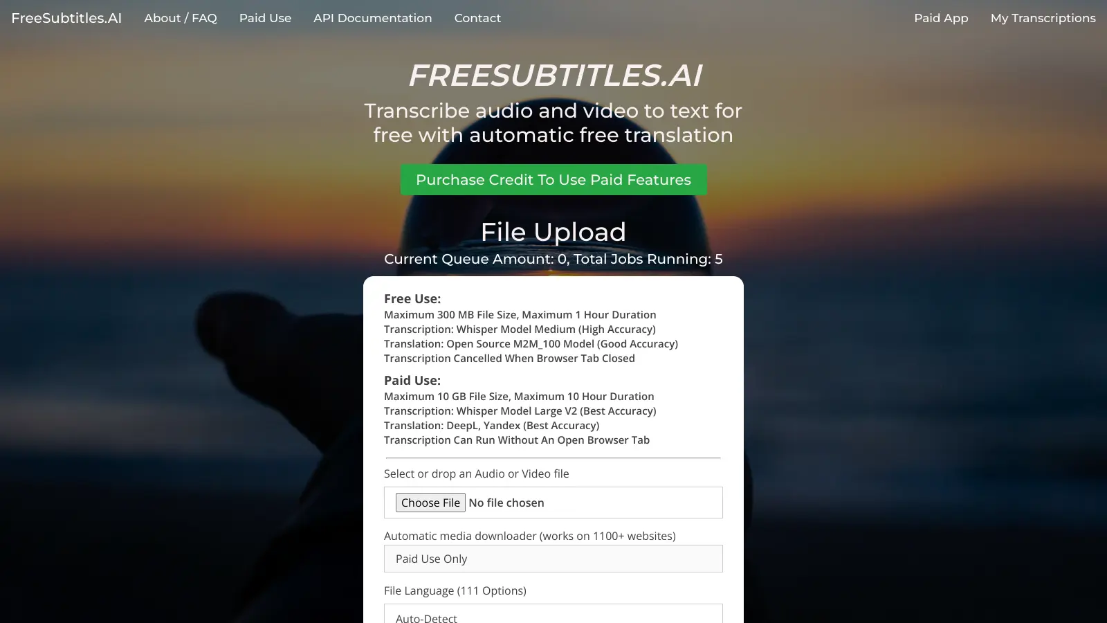 FreeSubtitles.AI screenshot