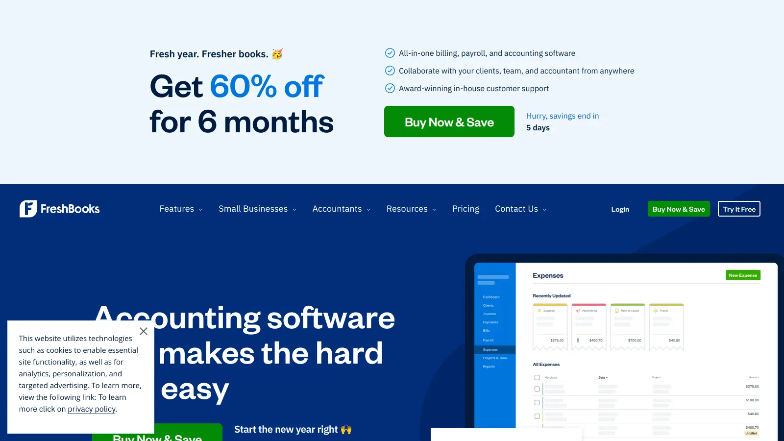 Freshbooks screenshot