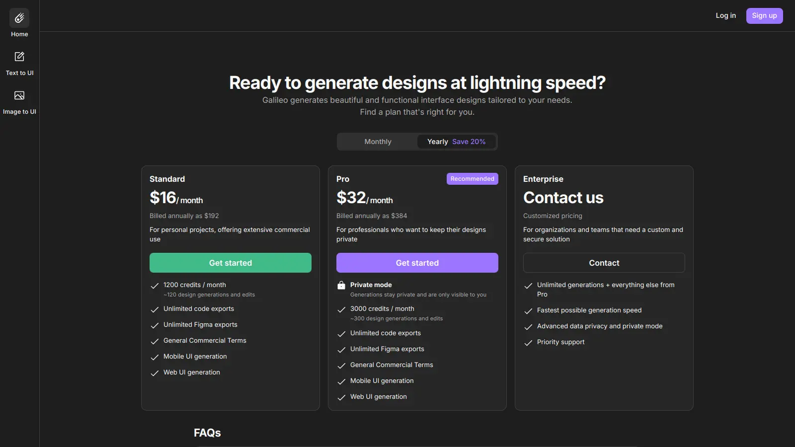 Galileo AI screenshot