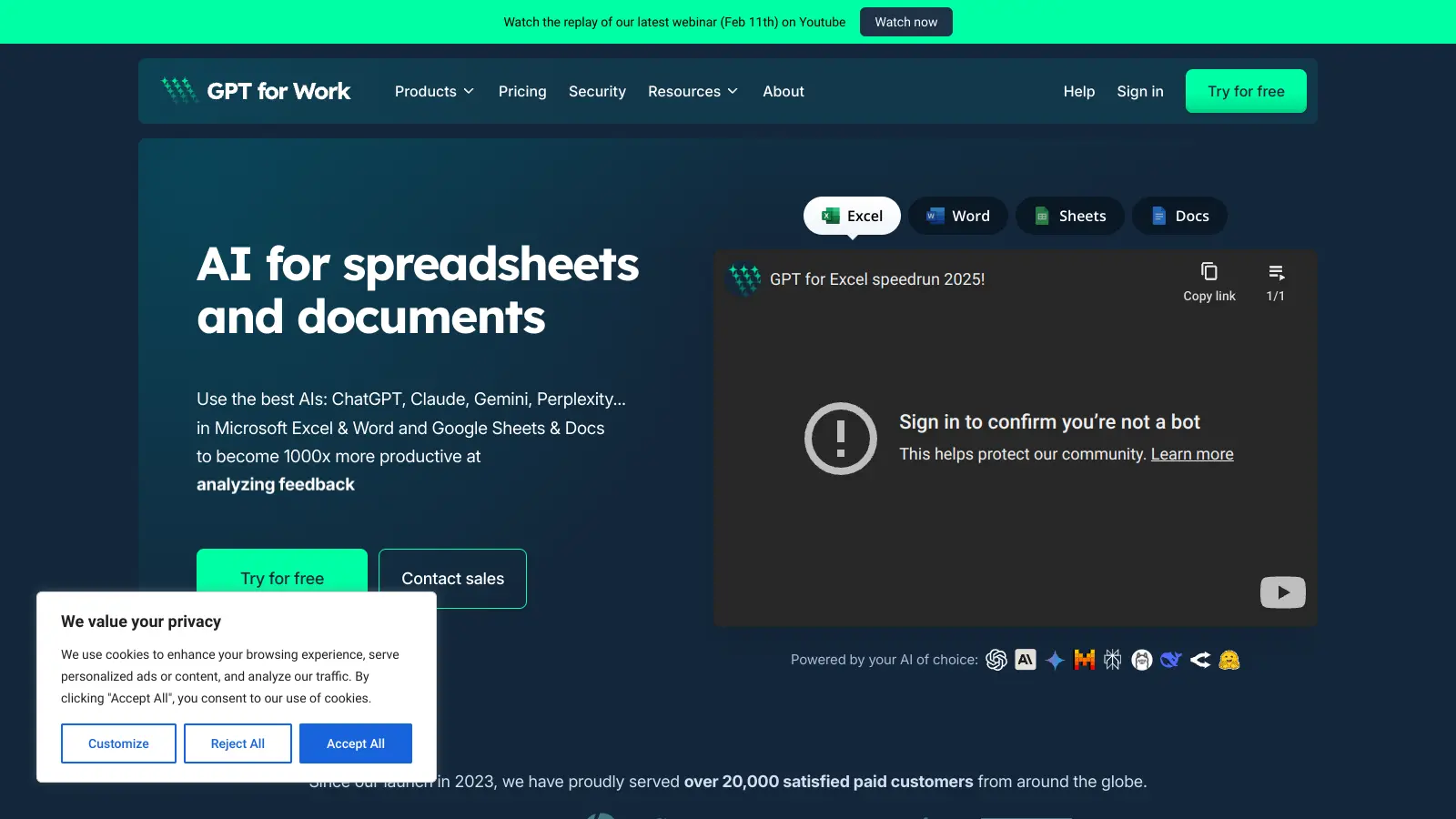 GPT For Work screenshot