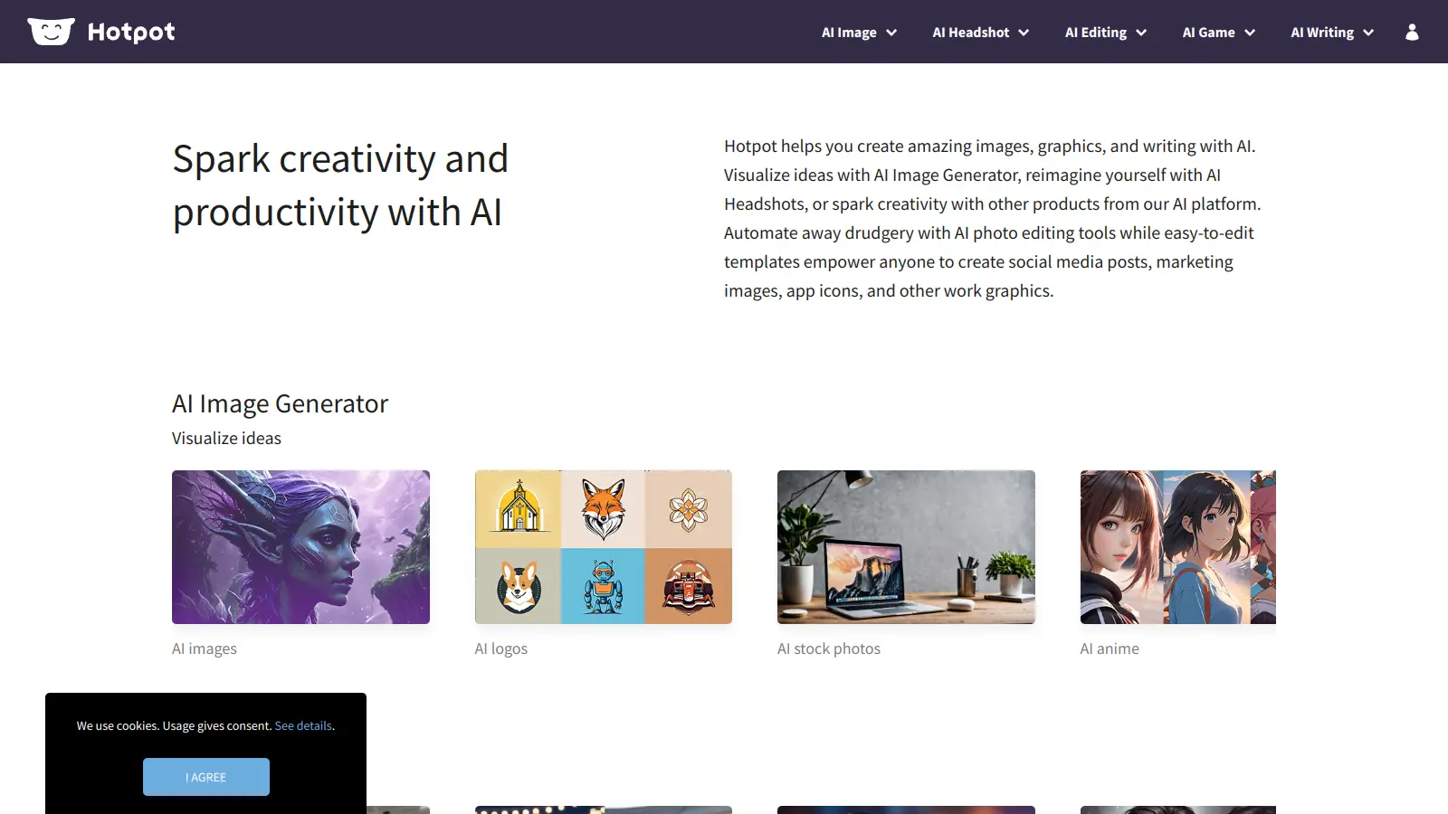 Hotpot AI screenshot