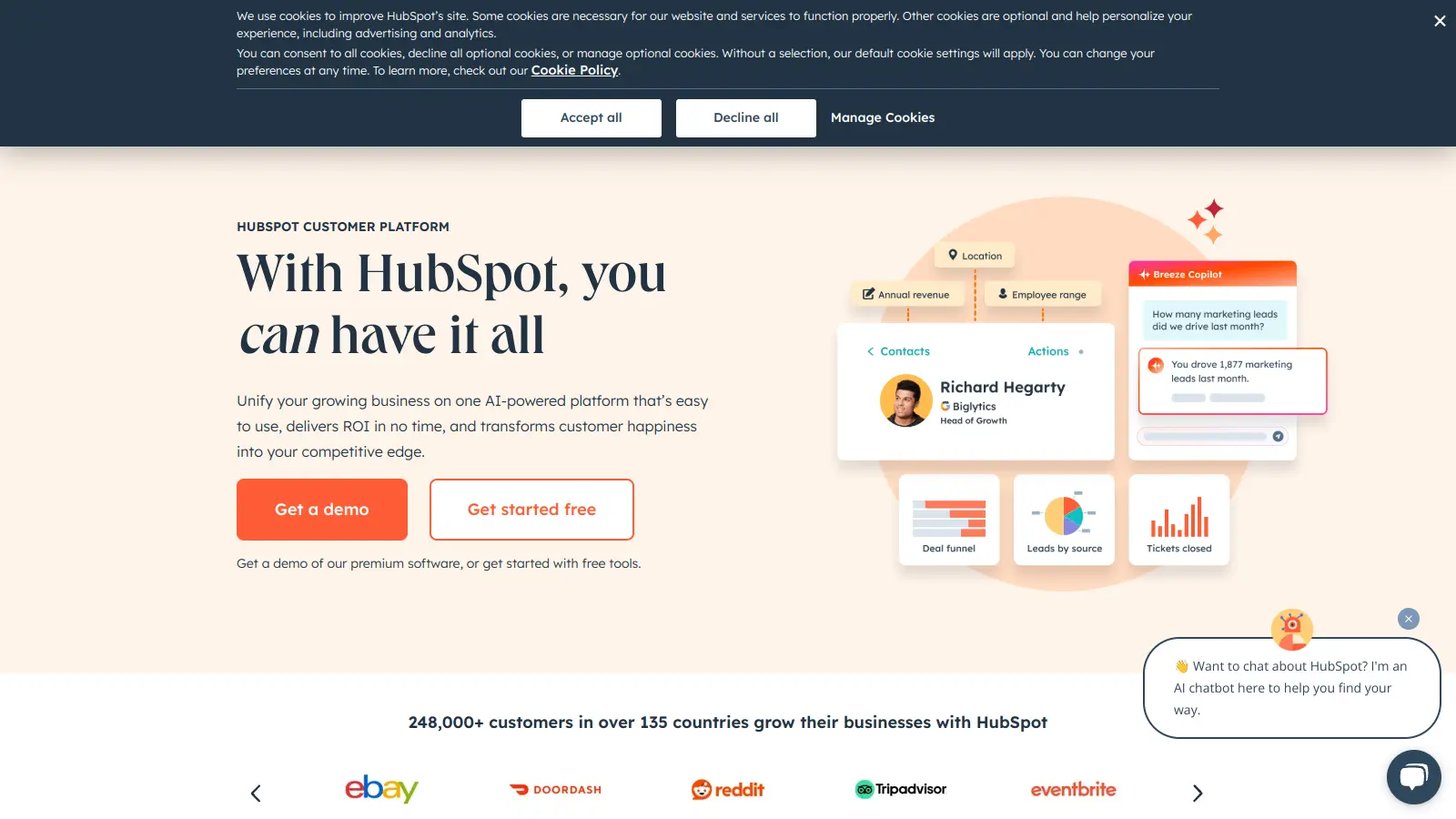 Hubspot screenshot