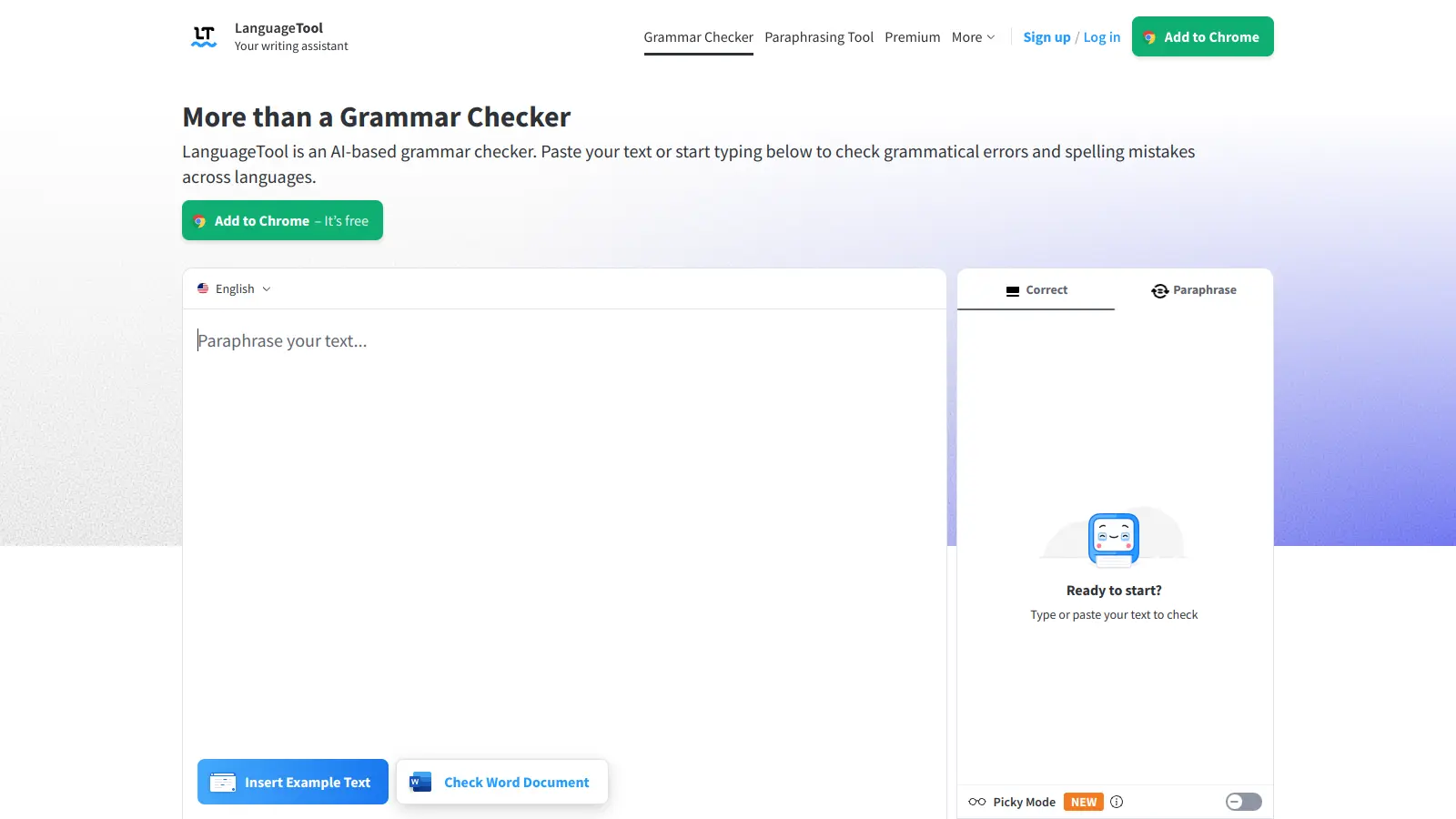 Language Tool screenshot