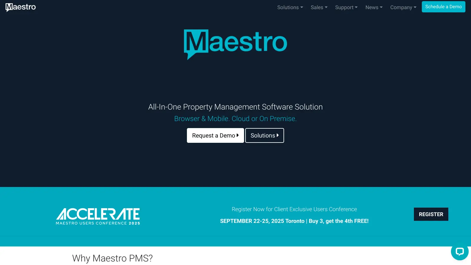 Maestro PMS screenshot