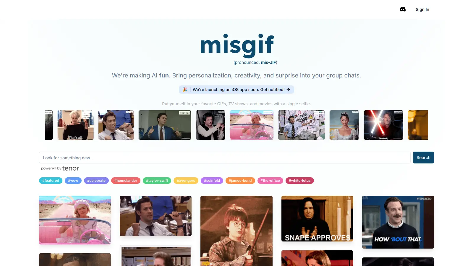 Misgif screenshot