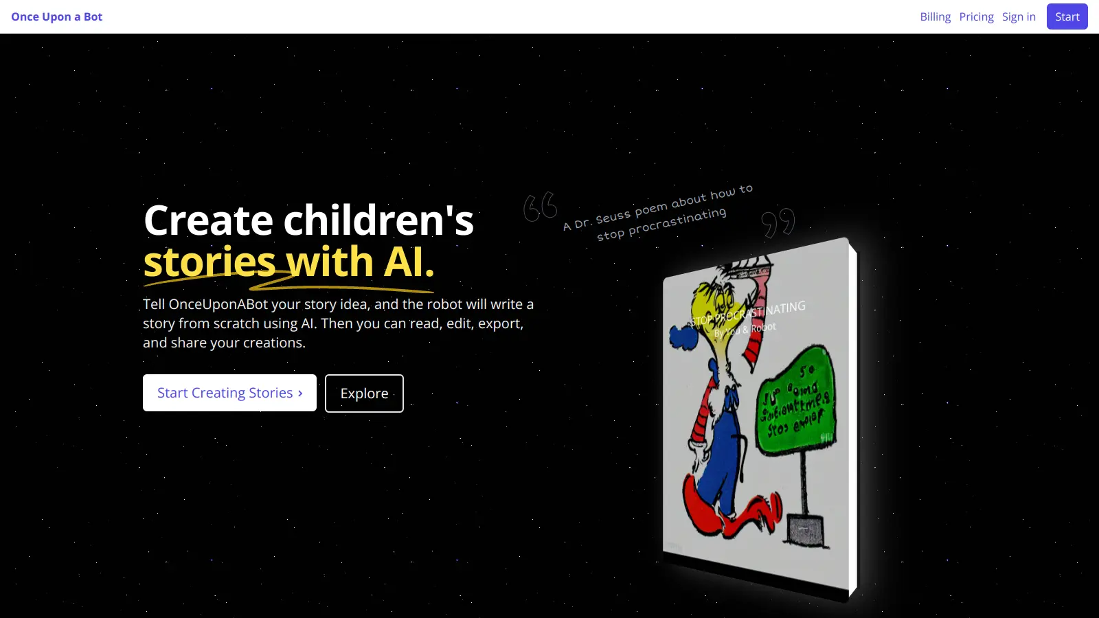 Once Upon a Bot screenshot