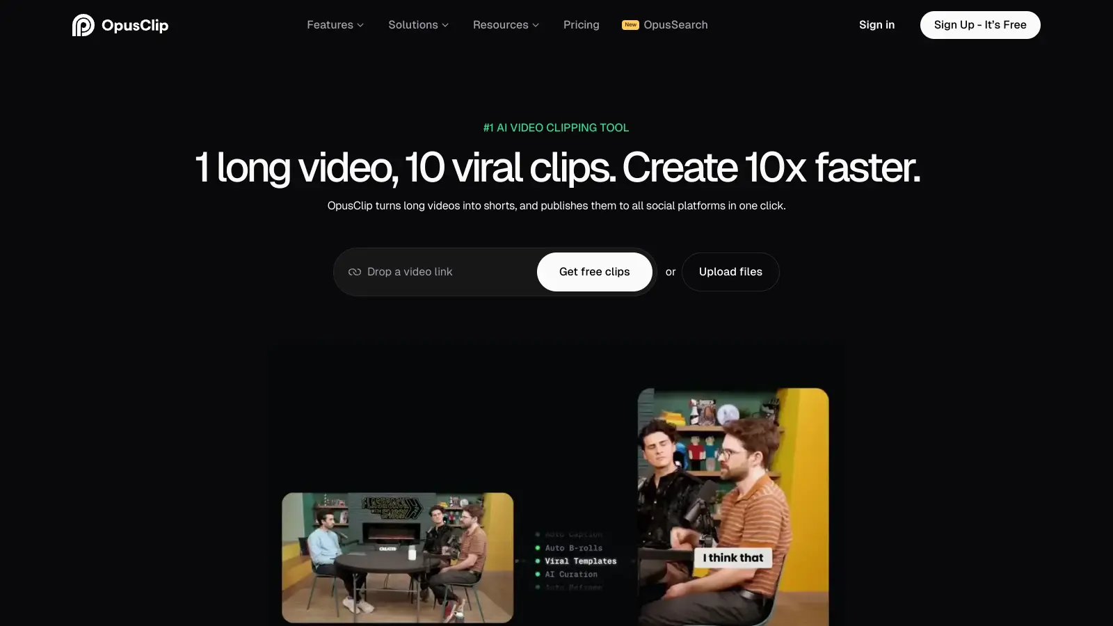 Opus Clip screenshot