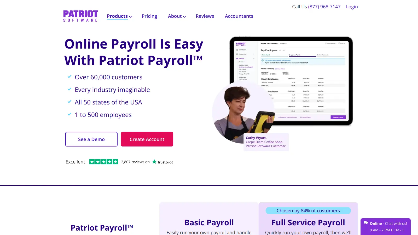 Patriot Online Payroll screenshot