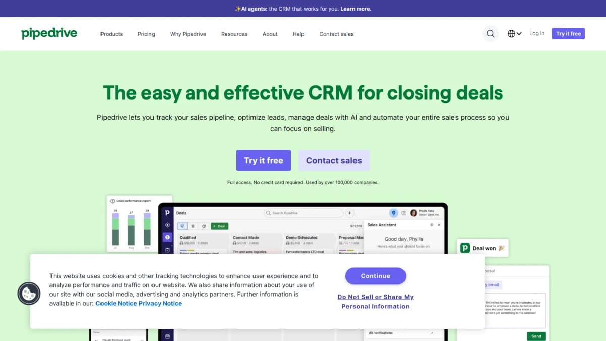 Pipedrive screenshot