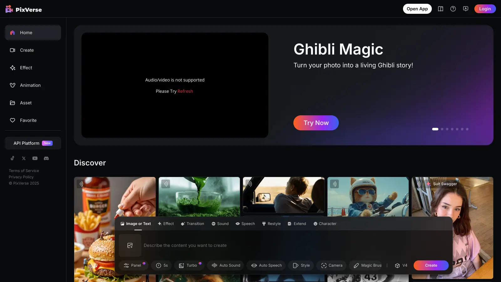 PixVerse AI screenshot