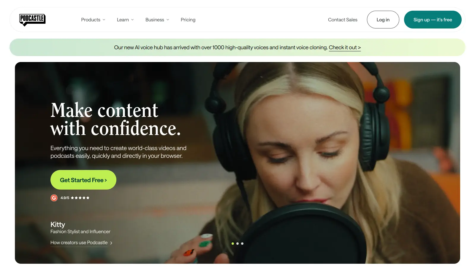 Podcastle screenshot