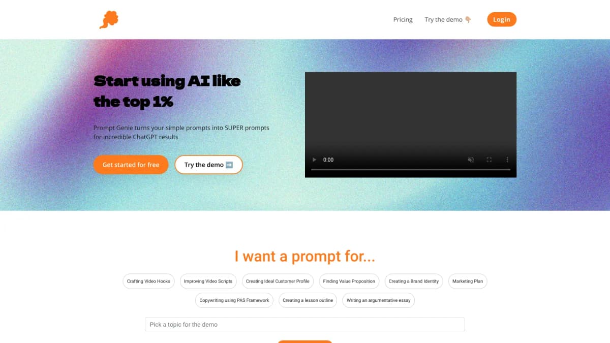 Prompt Genie screenshot