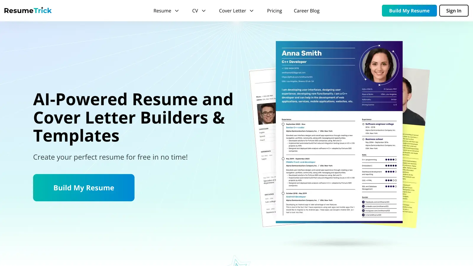 ResumeTrick screenshot