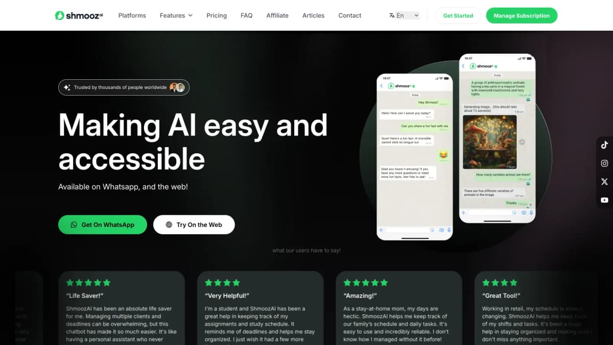 Shmooz AI screenshot