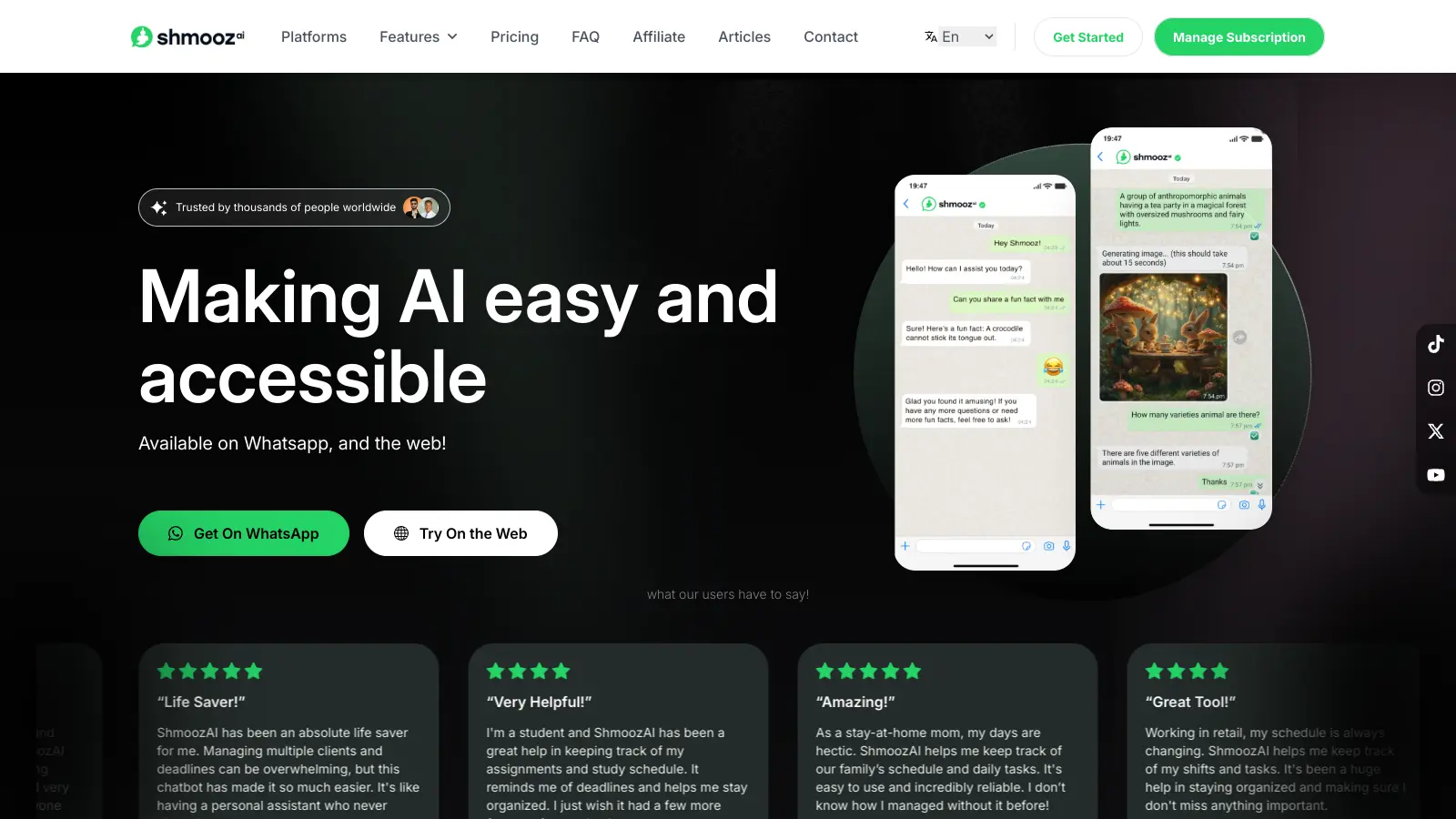 Shmooz AI screenshot