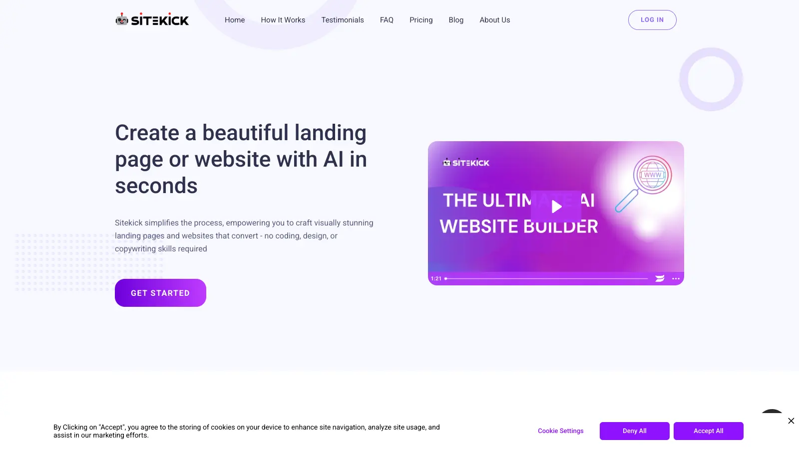 Sitekick screenshot