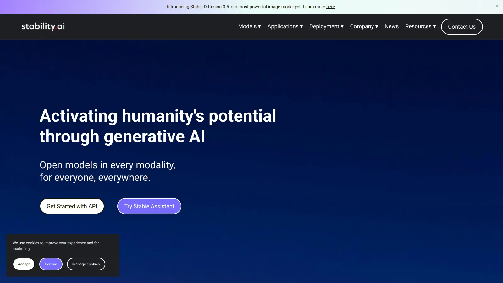 Stability AI screenshot