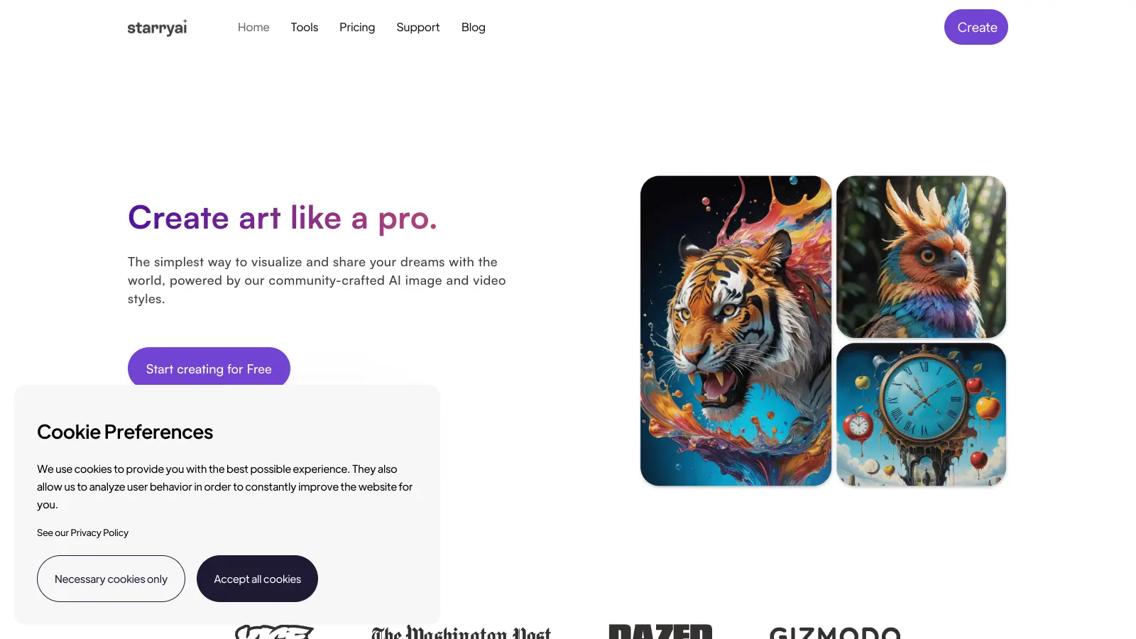 Starry AI screenshot