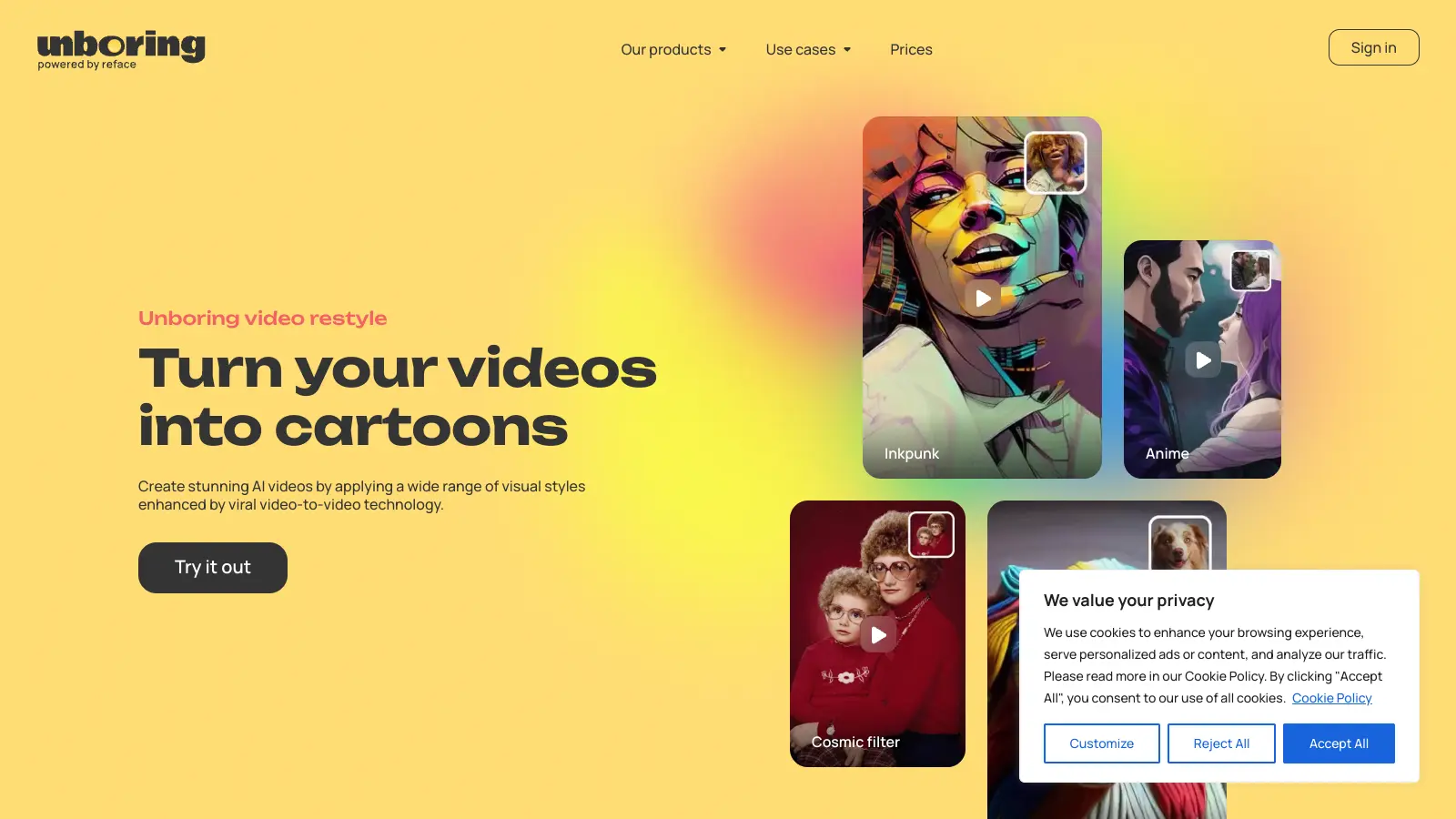 Unboring AI screenshot