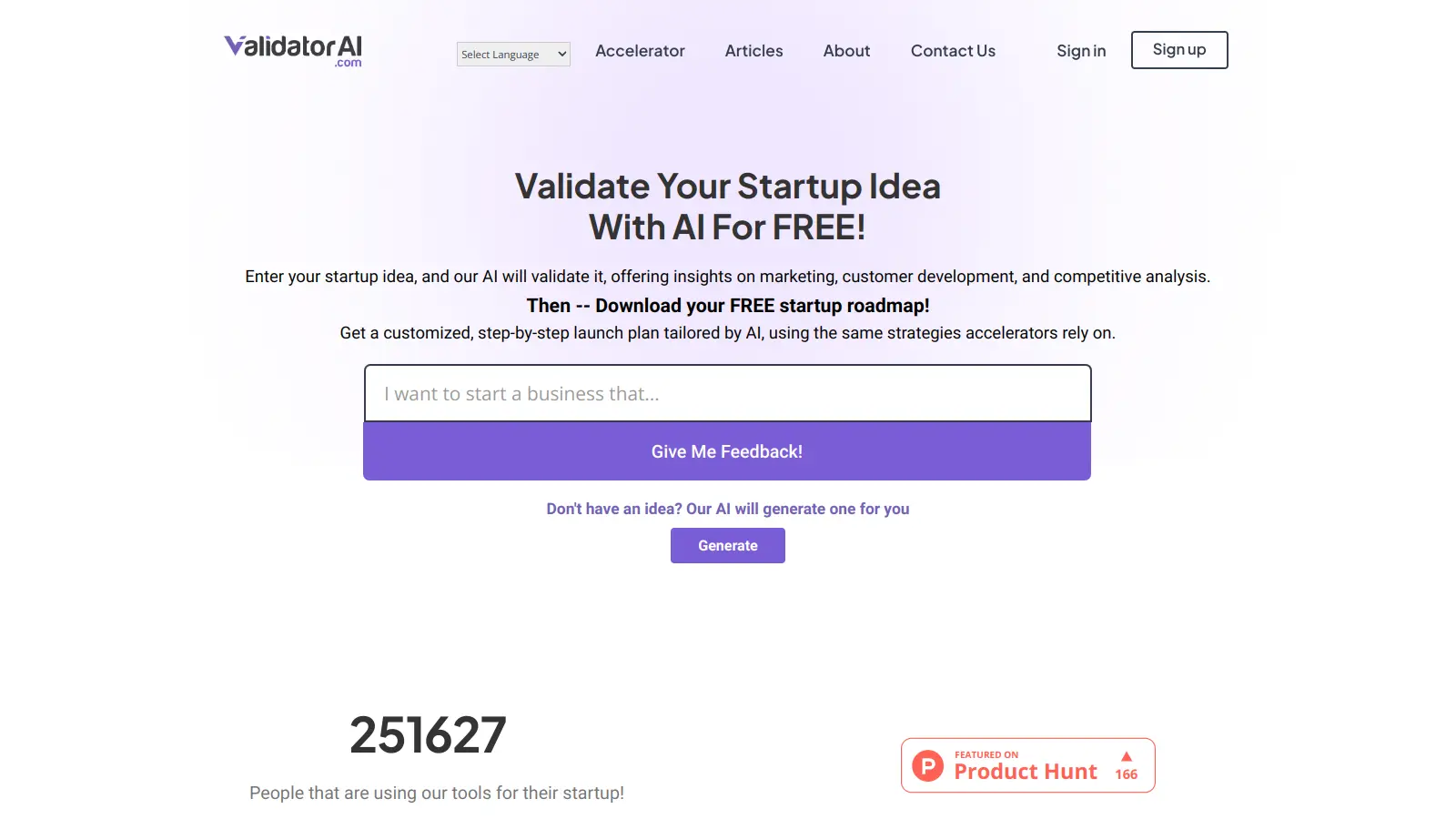 ValidatorAI screenshot