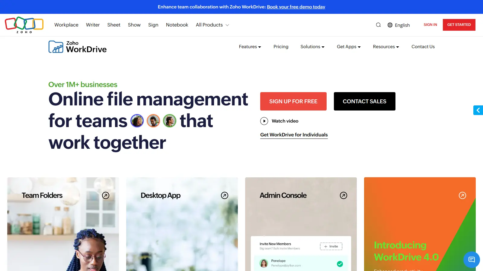 Zoho WorkDrive screenshot